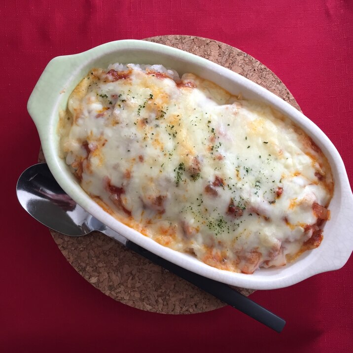 【ご飯レシピ】お家で簡単♪半熟ミートソースグラタン